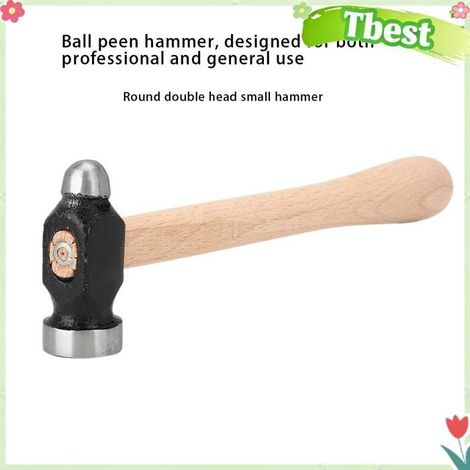 Marteau à panne ronde - TBEST - Petit double tête - Poignée ergonomique - Fer de qualité - Noir (1/5)
