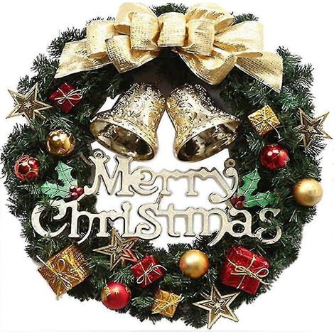 Guirlande de Noël 30 cm, décoration pour sapin de Noël artificiel, guirlande pour chambre, porte, mur, fenêtre, escalier, cheminée (1/5)