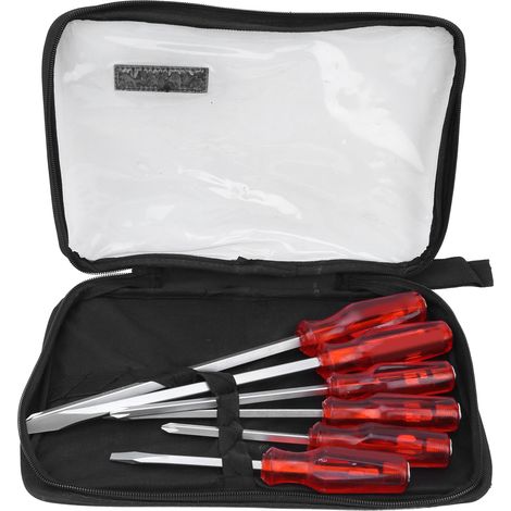 Kit de 6 tournevis en acier chrome-vanadium, poignée ergonomique, outils à main robustes et confortables. (1/5)
