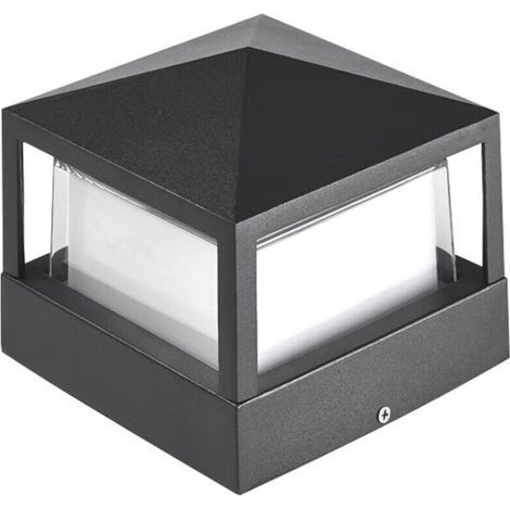 Pfostenleuchte, Torpfeilerleuchte, Außensäulenleuchte, Villenleuchte, IP65 wasserdichte Aluminium-Garten-, Landschafts-, Rasen-, Tor-, Zaun- und Eingangsleuchte, Kaltweiß, Energieklasse (1/5)