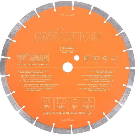 Evolution General Purpose Diamond Blade 300 x 22.2mm EVLD300SEGC