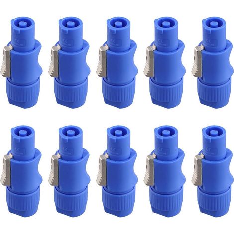 10 prises d'entrée de signal de connecteur Powercon mâle à 3 broches pour l'alimentation des projecteurs de faisceau et des projecteurs de scène. (1/5)