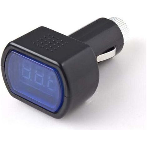 Affichage numérique 12v Led Voiture Véhicule Cigarette Socket Voltmètre Tension Batterie Testeur De Puissance Électrique Jauge Indicateur Van Camion Moto (1pcs) (1/4)
