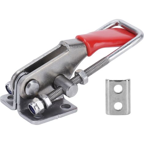 Pince à bascule en acier inoxydable, verrou réglable, loquet à boucle, fixation à dégagement rapide