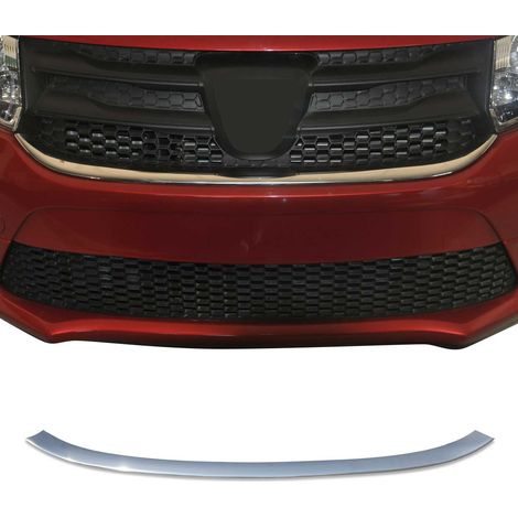 Moulure de Grille de Calandre Compatible avec Dacia Sandero 2012 à 2017, Garniture Baguette de Calandre en Acier Inoxydable Argent (1/5)