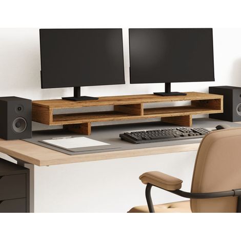 Monitorständer Altholz-Optik 100x27x15 cm Holzwerkstoff