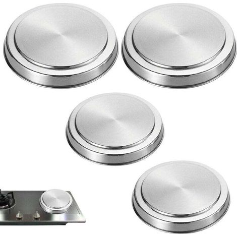 4 PièCes SéRies Couvercles de Plaque de Cuisson en Acier Inoxydable Plaque de Cuisson de Protection de CuisinièRe SupéRieure Ensemble Ustensiles 17/21 CM Accessoires de Cuisine (1/4)