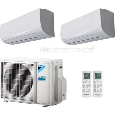 Climatizzatore Dual Split Reversibile Daikin Sensira A++ 12000+12000 BTU Inverter (2MXF50A + 2xCTXF35C)