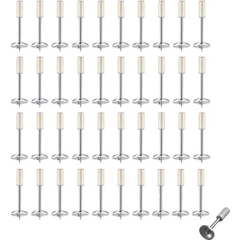 Lot de 40 mini clous ronds en acier pour cloueuse pneumatique, 100 % neufs. (1/5)