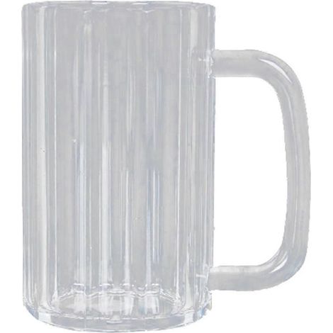 Verres à bière/vin en plastique transparent - 15,7 x 7,5 cm - (50 cl)-520ml