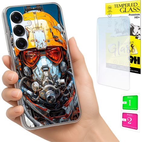 Custodia per Samsung Galaxy S25 FE, cover fotografica, cover posteriore + vetro 9H (1/5)