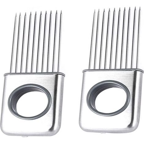 Fourchette à Oignon - Acier Inoxydable 304 - Pour Tranchage Légumes Et Fruits - Lot De 2 (1/5)