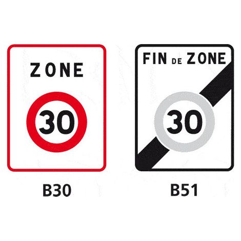 Panneau Routier - Signaux de prescription zonale (B30GALVA) - B30 - 700 x 900 mm (1/4)
