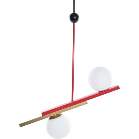 dkd-home-decor S3031215 plafonnier argenté design abstrait (1/4)