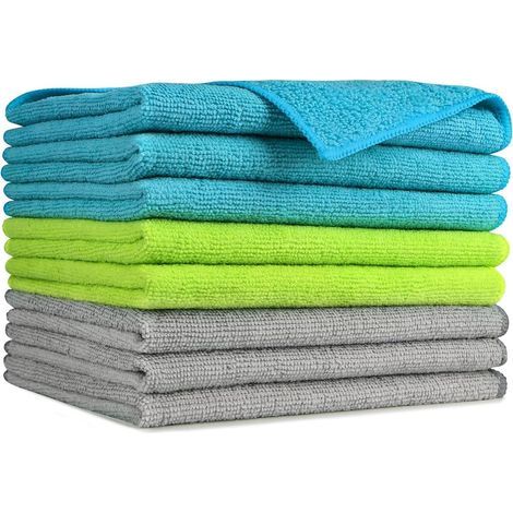 Microfiber Cloths, Pack of 8, Softer, More Absorbent, Lint-Free Household Microfiber Cleaning Cloths for Car, Home, Kitchen, Ceilings and Windows, 30 x 40cm