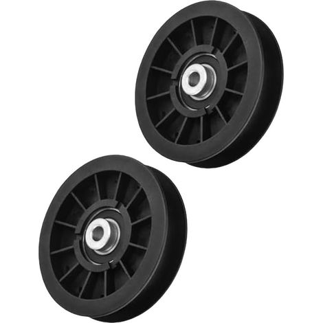 Lot de 2 poulies de renvoi plates 109-3397 pour Exmark pour toro pour timecutter remplace 74818 74812 pour tondeuse à gazon - Alésage de 5/16" (1/5)