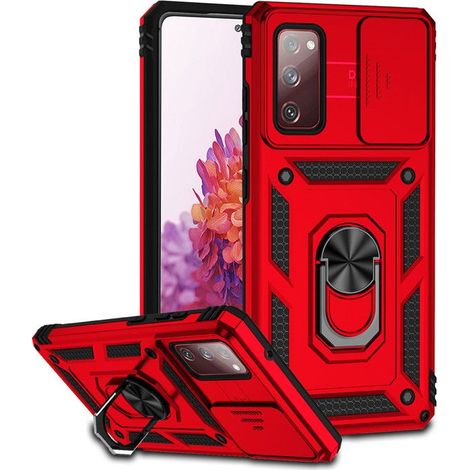 Coque Samsung Galaxy S20 FE (6.5") Protéger la caméra arrière antichoc Shell - Rouge (1/4)