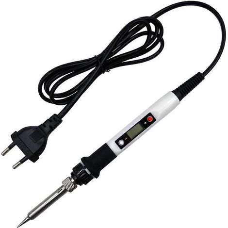 Fer à souder à température réglable, outil de soudage LCD, prise UE, blanc (1/5)