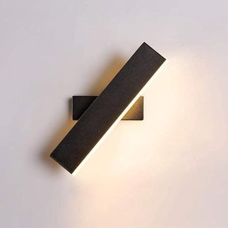GOECO Applique Murale LED moderne, Lampe Murale angle réglable 8W, Luminaire Murale rectangulaire 30CM, pour Chambre Salon Escalier Couloir, nch (1/5)