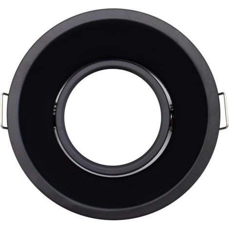 IluminaShop - Aro Basculante Circular 90º Negro para GU10/MR16