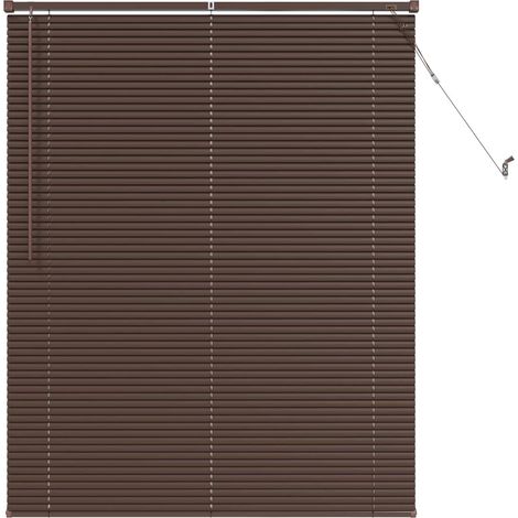 Maison Exclusive - Tenda Veneziana Marrone Scuro con Motivo 150 x 110 cm 25 mm PVC