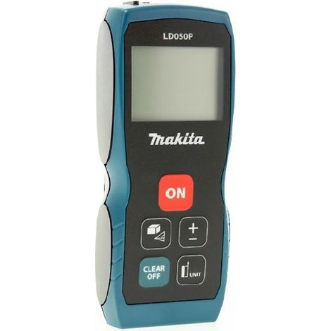 Makita – Télémètre laser 50 m – Prise de mesures continues – Calcul surfaces et volumes – Fonction Pythagore – Mémorisation des valeurs