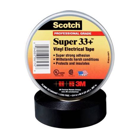 Scotch SUPER33+-25X33 Ruban isolant Scotch® noir (L x l) 33 m x 25 mm 1 pc(s) (1/2)