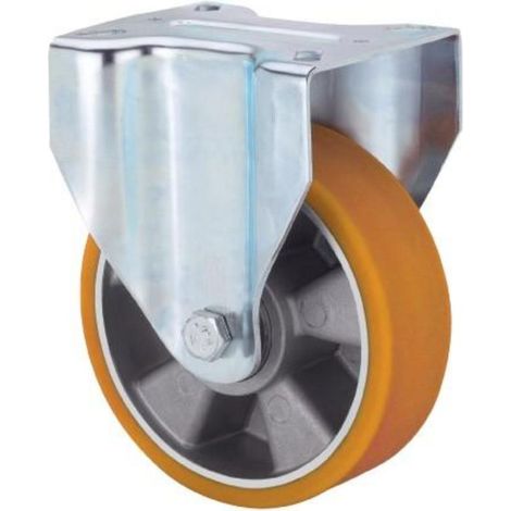 rueda fija  4mm 17zvr160-aub aluminio-poliur.naranja eje bolas (1/2)