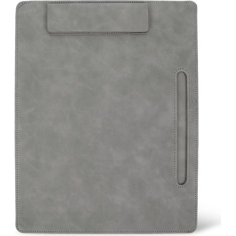 Mehrzweck-Dokumentenmappe A4, Kunststoffmappe mit integriertem Taschenrechner – 33,3 x 25,6 x 1,5 cm – Grau (1/4)