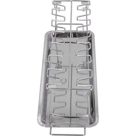 Support à cuisses de poulet en acier inoxydable pliable, support de barbecue portable pour barbecue en extérieur (1/5)