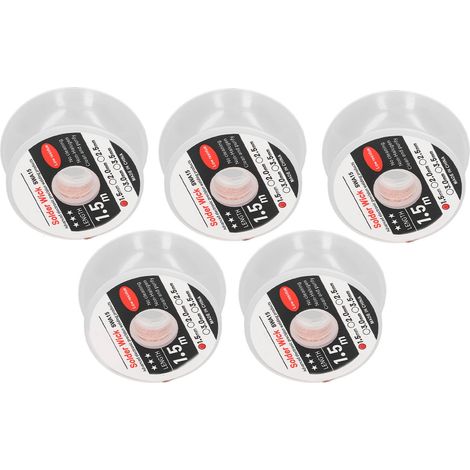 5 Lötlitzen für präzises Löten von Elektronikbauteilen, keine Reinigung erforderlich, minimale Rückstände, 1,5 Meter, 1,5 mm (1/5)