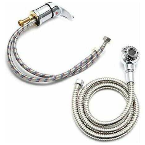 Set aus Mischbatterien für Friseursalon, Waschbecken, Duschkopf, (1/5)