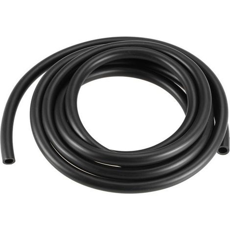 Tubo in gomma nitrile-butadiene (NBR), diametro interno 6 mm, diametro esterno 9 mm, lunghezza 2,5 m, rotondo, nero, 1 pezzo