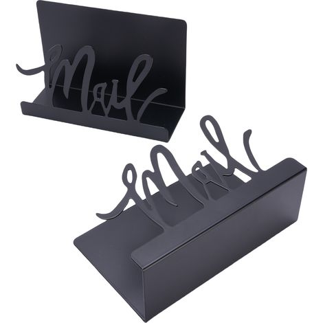 Porte-courrier de bureau antidérapant et élégant en métal pour lettres et enveloppes (1/5)