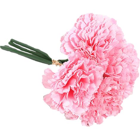Bouquet De Fleurs Artificielles En Soie Rose Foncé Pour Décoration Maison Et Mariage - Lot De 1 (1/3)