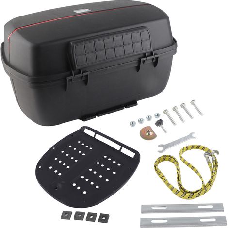 Coffre arrière de moto, capacité de 45l, étanche, antichoc, coffre de rangement arrière pour Scooter (1/5)