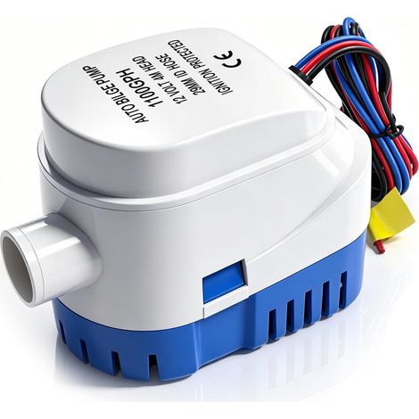 Automatische Bilgepumpe, 12 V, 1100 GPH Tauchpumpe mit Schwimmerschalter, elektrische Wasserpumpe für Boote, Yachten, Schwimmbäder und Teiche (1/5)