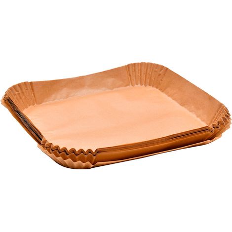 Bandeja de papel cuadrada para freidora de aire foodies mp, 26 x 26 cm, 50 uds