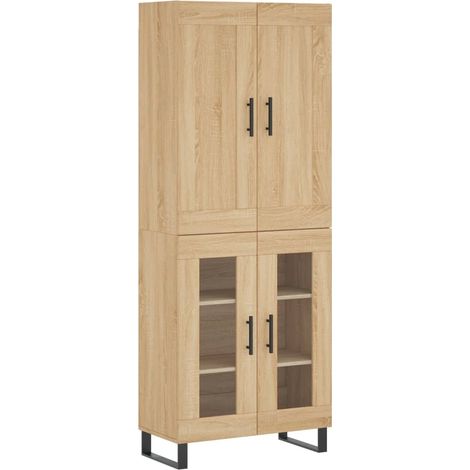 Highboard Sonoma-Eiche 69,5x34x180 cm Holzwerkstoff vidaXL (1/5)
