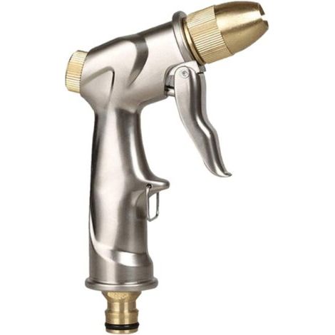 Pistolet d'arrosage de Tuyau de Jardin avec buse en Laiton, pulvérisateur d'arrosage à Main en Alliage de Zinc à Haute Pression pour Lavage de Voiture/arrosage de pelouse