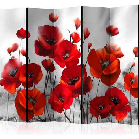 Paravent 5 Volets "Poppies in the Moonlight II" 172x225cm (1/2)