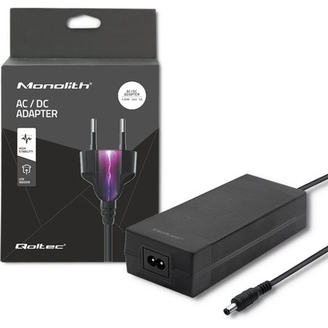 Fuente de alimentación de escritorio Qoltec de 120 W  24 V  5 A  5,5 x 2,5  + cable de alimentación (1/5)