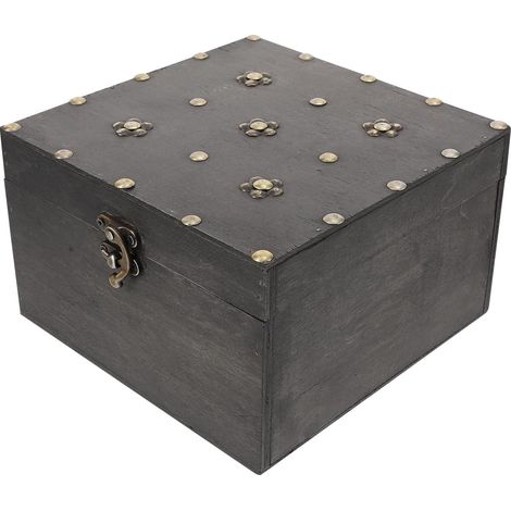 Coffret en Bois Vintage pour Bijoux et Épingles à Cheveux, Boîte de Rangement Compacte en Matériau Synthétique, Style Rustique pour Maison et Commode (1/5)
