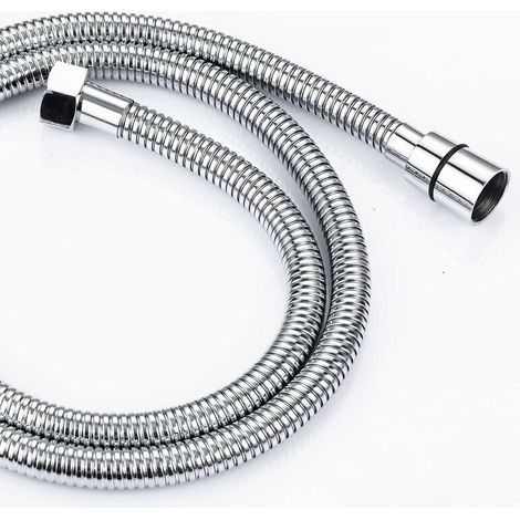 Tubo flessibile antitorsione per doccia da 2 m in acciaio inox, raccordo universale G 1/2 per tutti i soffioni doccia.