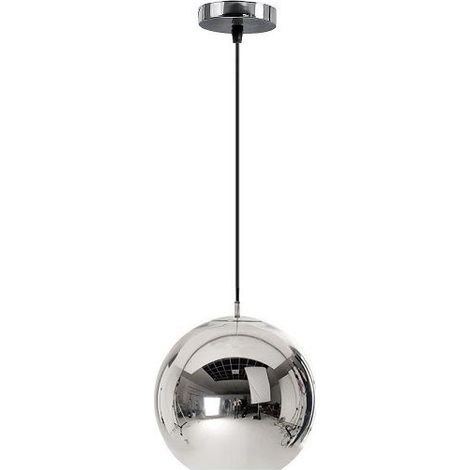 LAMPADA A SOSPENSIONE LE03-1 SPECCHIO SFERA 1-PUNTI LUCE E27 20X20X20-110CM REGOLABILE
