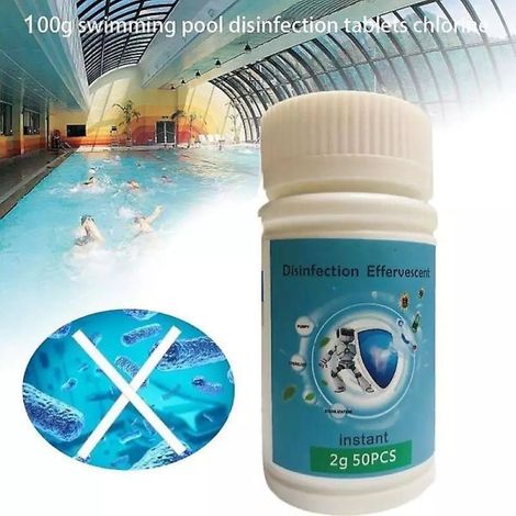 Comprimés multifonctionnels pour piscine et spa : désinfectant, stabilisateur, algicide et clarifiant. Pastilles de chlore pour bassin, bain à remous, traitement de l'eau. (1/5)