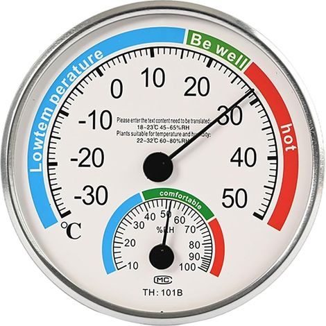 Jauge température/humidité analogique, pour intérieur et jardin (1/5)