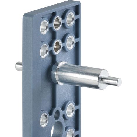 Bohrschablone für Türbeschläge, Bohrlehre für Türgriffe, Bohrhilfe für 72/92 mm Kunststoffrosetten mit Zentrierdorn, 1 Schablone (1/4)