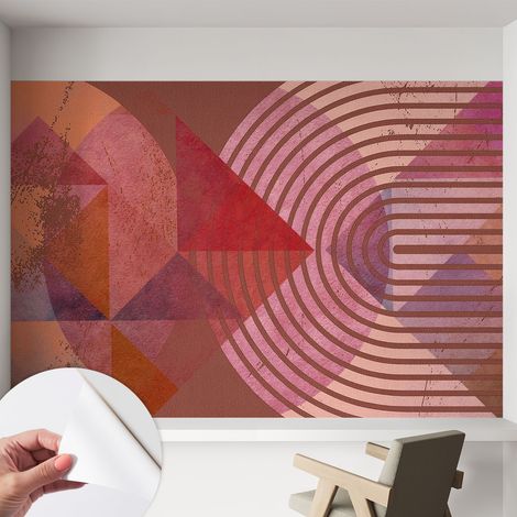 Fotomurale adesivo - parete decorativa - decorazione casa - stile moderno parete - Forme astratte 152x104 cm (1/5)
