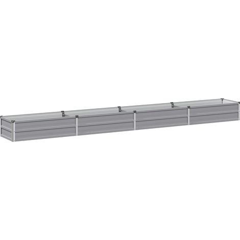 vidaXL Cama de Jardín Elevada Gris 320 x 40 x 24 cm (1/2)